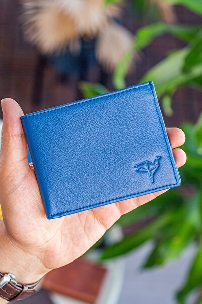 Garbalia Kevin Genuine Leather Natural Leather Petrol Blue Men's Wallet