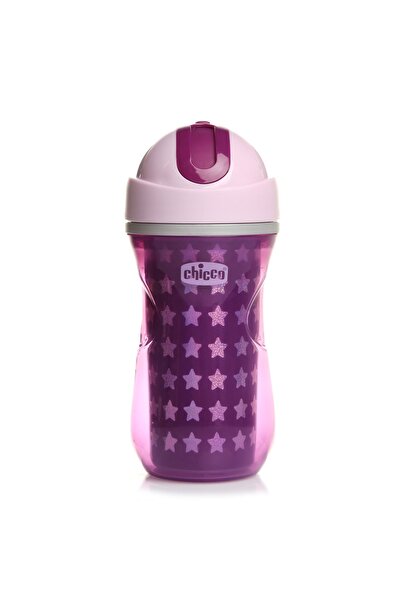 Chicco Isı Yalıtımlı Pipetli Kiz Bebek Sport Bardak 14+ Ay