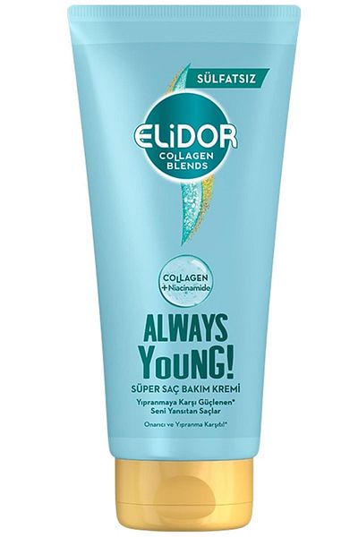 Elidor Collagen Blends Sulfate-Free Hair Care Cream Always Young Repairing and Anti-Dehrowing 170 ml