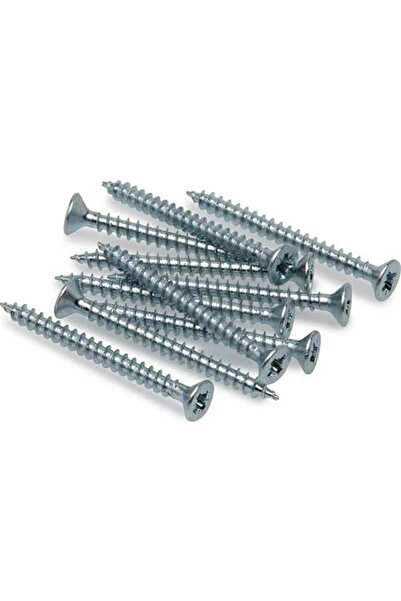 Genel Markalar Sunta Vidası 5x80 Sivri Uçlu Ahşap Tahta Mdf Ağaç Vidası 50 Adet