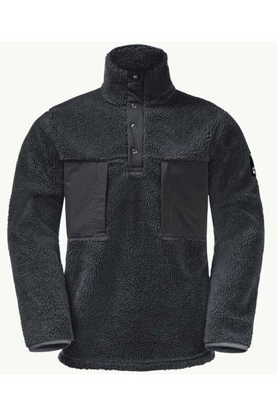 Jack Wolfskin Pank Snap M Ανδρικό μπουφάν Fleece Outdoor 1710601-6350 Γκρι