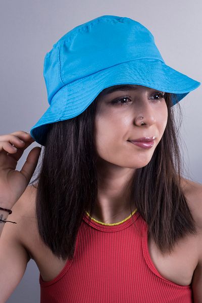 QUATEX Blue Bucket Fisherman Hat Unisex