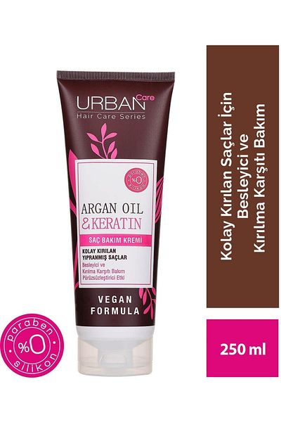 Urban Care 250 Ml Hair Care Cream with Argan Oil and Keratin