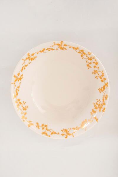 Bursa Porselen Dekor Altın Yıldız Büyük Boy Salata Kasesi