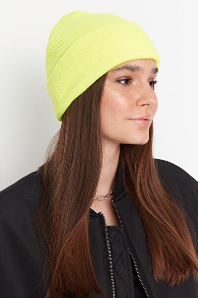 Trendyol Collection Beanie - Yellow - Casual