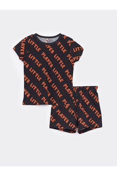 LC Waikiki Baby Boy - Crew Neck and Printed Short Sleeve Pajama Set