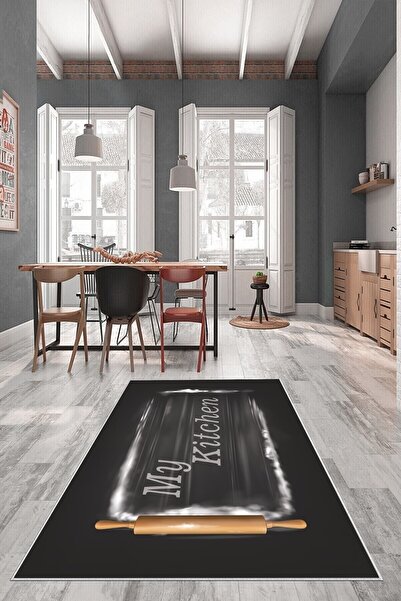 on the clouds Gri Merdane Deseni Yıkanabilir Kaymaz Taban Leke Tutmaz Modern ...