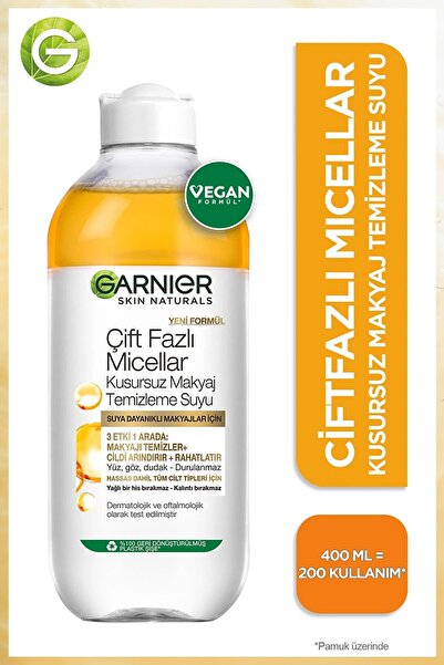 Garnier Çift Fazlı Micellar Kusursuz Makyaj Temizleme Suyu 400 Ml