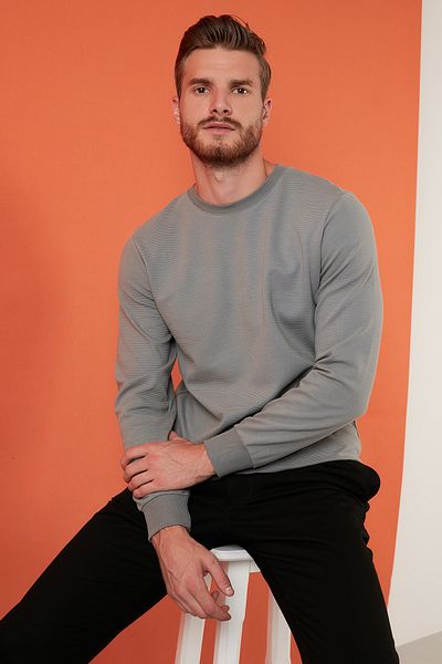 Buratti Ανδρικό φούτερ Regular Fit Crew Neck Cotton Sweat 5905313