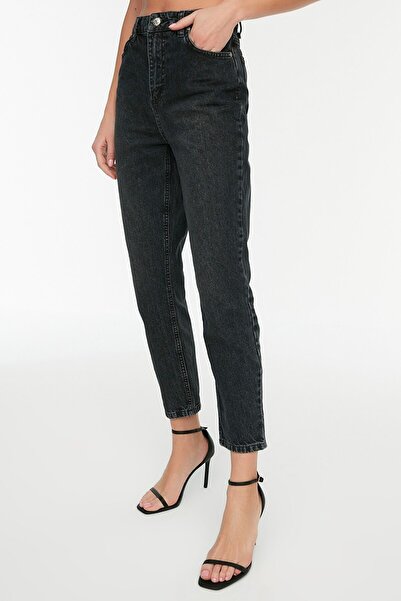 Trn JNS Γυναικείο μαύρο μαμά τζιν