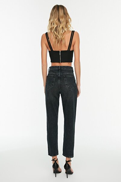 Trn JNS Γυναικείο μαύρο μαμά τζιν