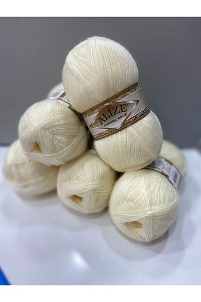 Alize 5 Li Angora Gold Πλεκτό Χέρι - 62 Κρέμα