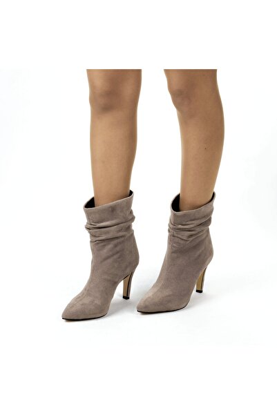 MixBrand Жіночі класичні черевики з гострим носком, каблуком 8,5 см, підкладкою з кінського волосу