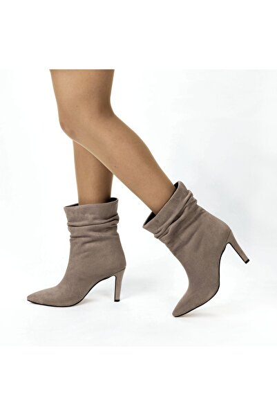 MixBrand Жіночі класичні черевики з гострим носком, каблуком 8,5 см, підкладкою з кінського волосу