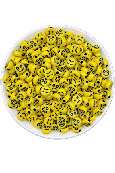 Hedef Bijuteri 25 جرام وجه تعبيري مختلط 10 ملم، تعبيرات مختلطة باللون الأصفر،...