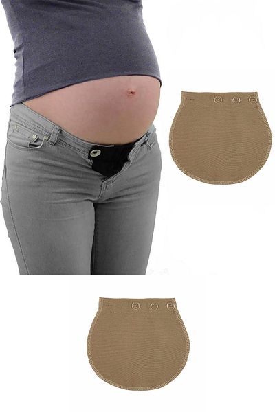 Pimobile Tresbel Maternity Pants Waist Expander-Pants Expander for Women Beige Color 1 Piece