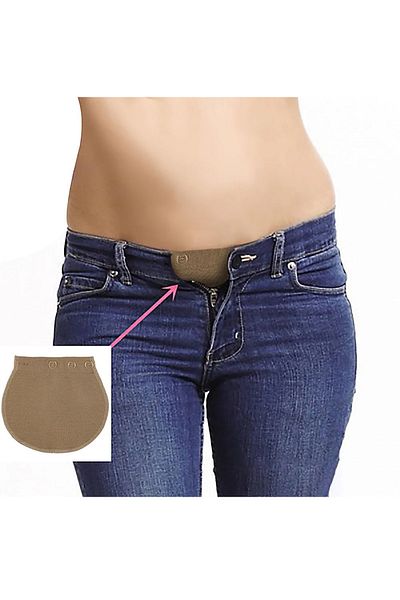 Pimobile Tresbel Maternity Pants Waist Expander-Pants Expander for Women Beige Color 1 Piece