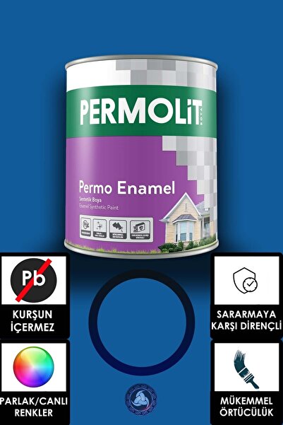 Permolit Permo Enamel Sentetik Yağlı Boya -alüminyum-ahşap-demir-metal- 0,375...
