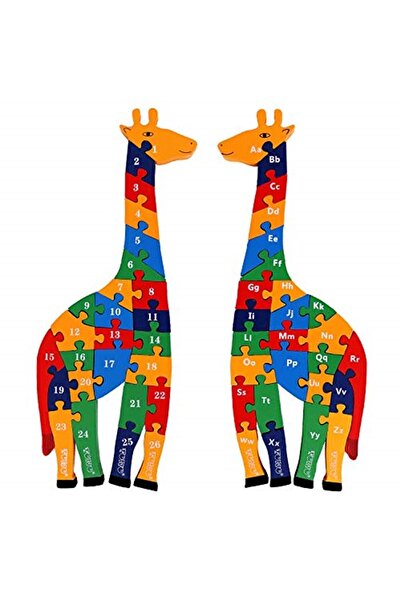 Genel Markalar Pasajdanal Hşap Yapboz Zürafa - Alfabe Ve Sayılar Yapboz - 41 ...