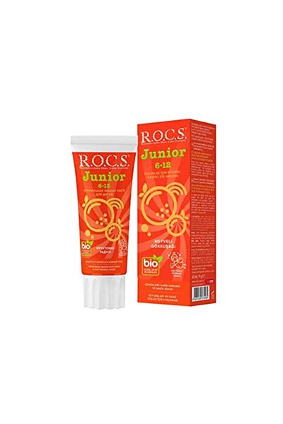 R.O.C.S. Rocs Junior - Fruity Rainbow 60ml Herbal Content Toothpaste for 6-12 Years Old Children