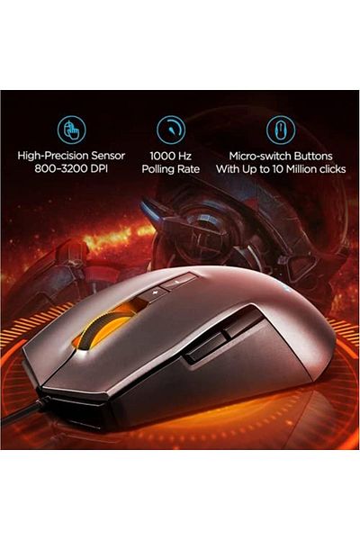 LENOVO IdeaPad Gaming M100 - ماوس RGB أسود بدقة 3200 نقطة في البوصة GY50Z71902