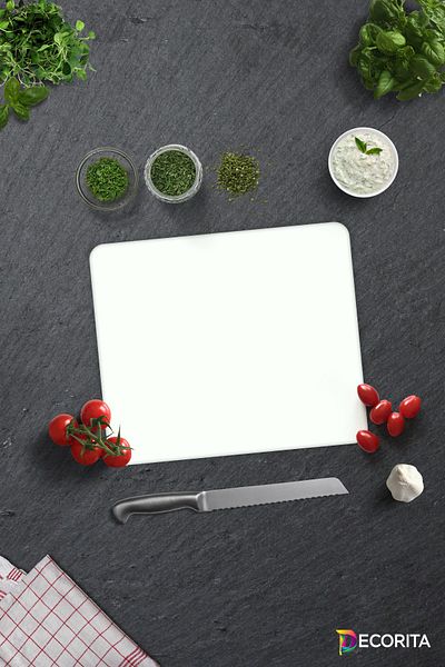 Decorita Solid Color - White |   Glass Cutting Board - Glass Cutting Board |   29cm X 34cm