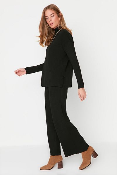 Trendyol Collection Wide Fit Black Knitwear Set - Twoaw23Au00255