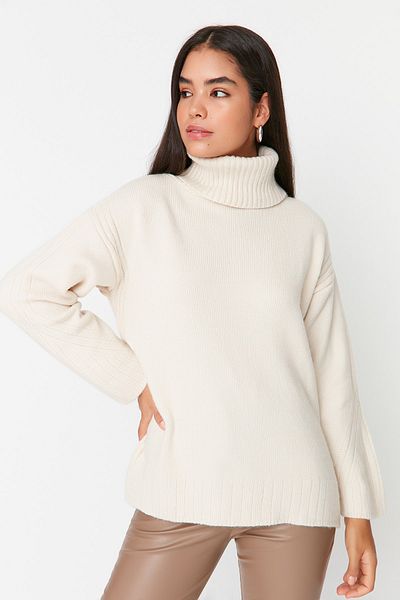 Trendyol Collection Pullover - Ecru - Regular Fit