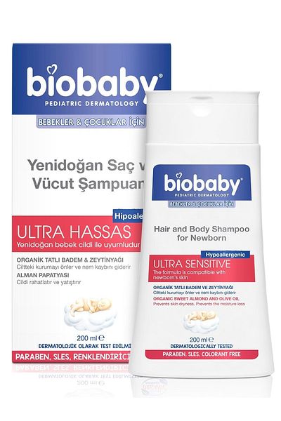 Biobaby Bıobaby Newborn Hair and Body Shampoo 200-ml