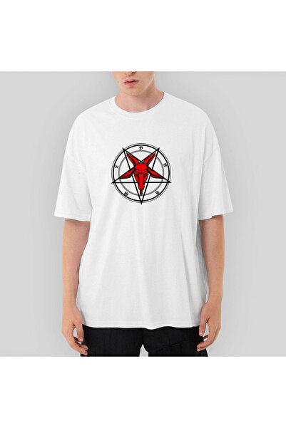 Z zepplin Pentagram Goat Bela Oversize kroj Majica