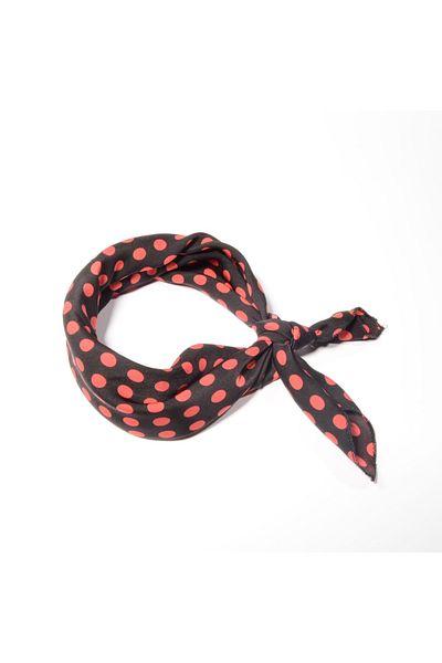 Tedz Collection Paredora Carmen Polka Dot Black Scarf