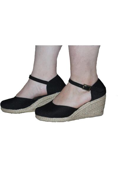 GokceKundura06 Чорні жіночі лляні сандалі