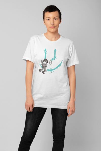 ErTaPassage Γυναικείο μπλουζάκι White Smiley Face με τύπωμα - T239320