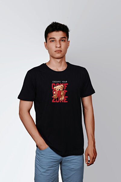 ErTaPassage Crna zona komfora Štampano za muškarce T-shirt - T2660422