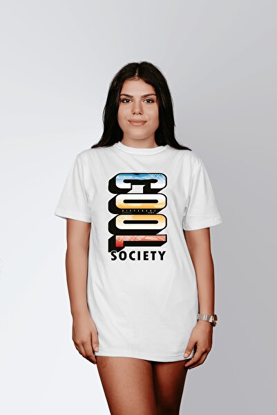 ErTaPassage Standard scris al Societății Cool White tricou T4904239