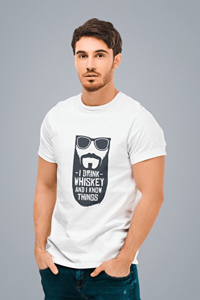 ErTaPassage White Whiskey Printed Men's T-shirt - T2944239