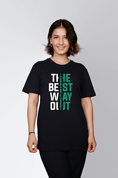 ErTaPassage Negru Best Way Out cu imprimeu Femei tricou - T5511799