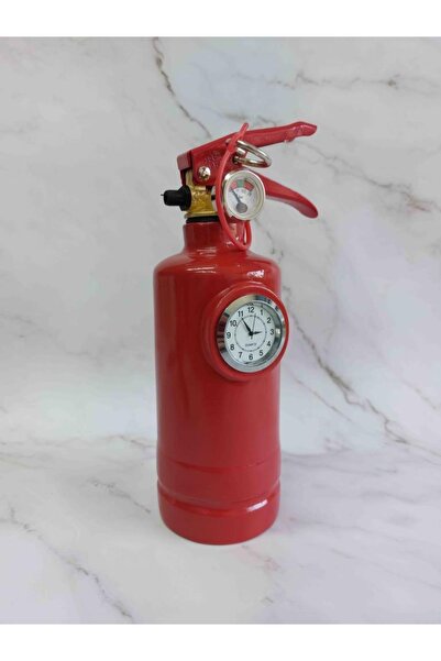 CajuArt Yangın Tüpü Görünümlü Dekoratif Masa Saati Küçük Saatli