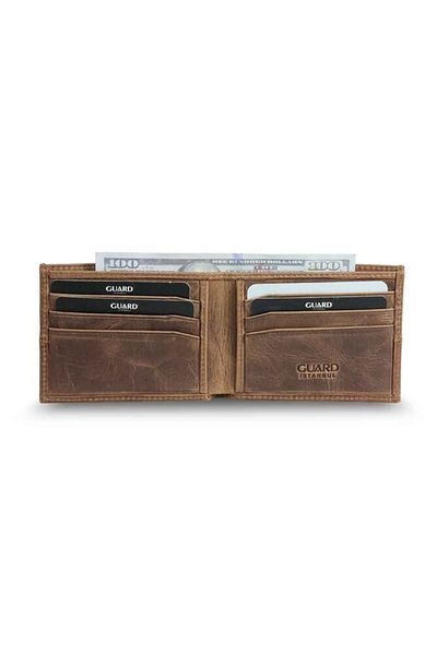 GUARD Antique Tan Thin Classic Leather Men's Wallet