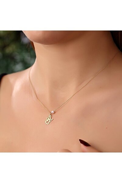 Nida Jewelry Has Altın Kaplama Melek Kolye Gümüş 925 24 Ayar