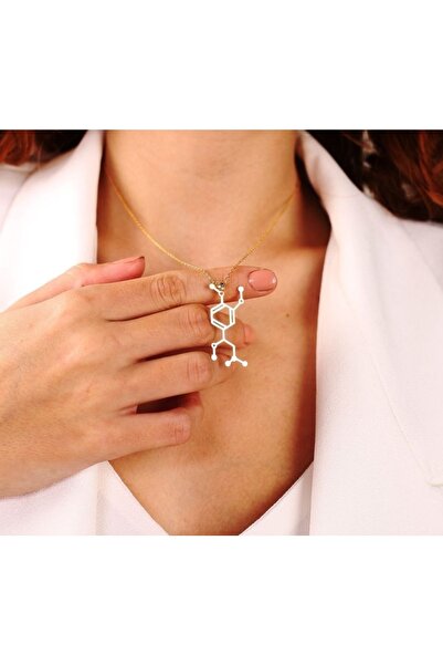 GÜMÜŞ 925k Serotonin Hormon Altın Kaplama Kolye