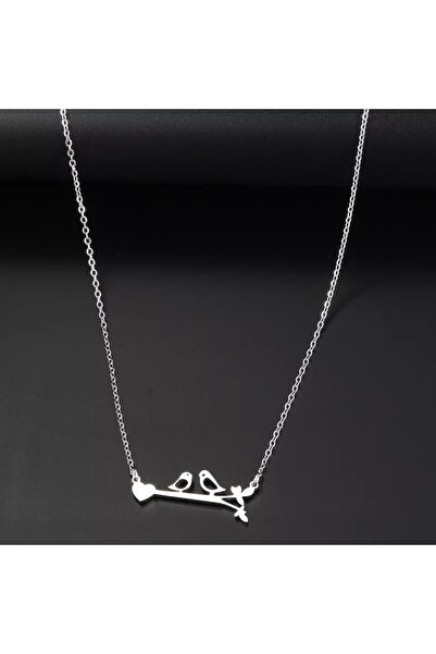 GÜMÜŞ Çift Kuş Kolye 925k