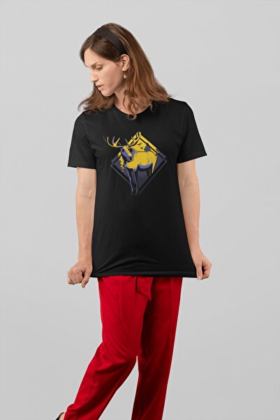 ErTaPassage Γυναικείο μπλουζάκι Black Deer με τύπωμα - T2953601