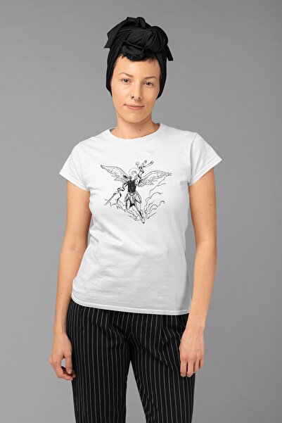 ErTaPassage Îngerul Alb cu imprimeu supradimensionat Femeie tricou - T4184907