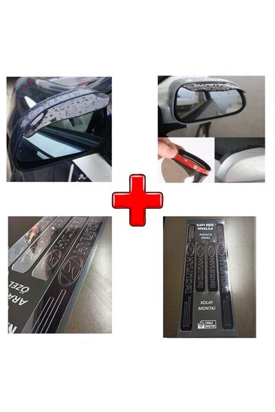 Lazer Store Hyundai Tucson Uyumlu Kapı Eşiği Ve Ayna Yağmur Koruyucu