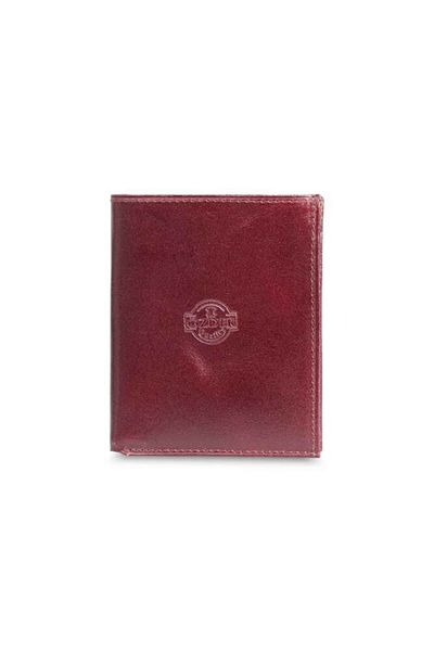 özder Özder Multi-Compartment Vertical Claret Red Leather Men's Wallet