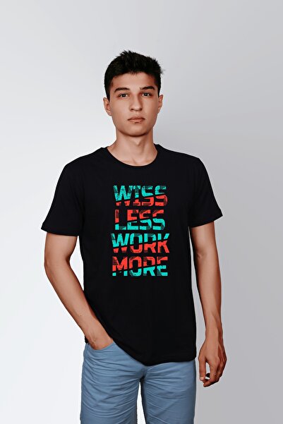 ErTaPassage Muška crna Štampano Wishes T-shirt - T3205161