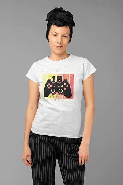 ErTaPassage Alb cu imprimeu Femei tricou - Nivel completat, T818977