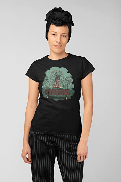 ErTaPassage Μαύρο γυναικείο μπλουζάκι Chernobyl με τύπωμα - T206058