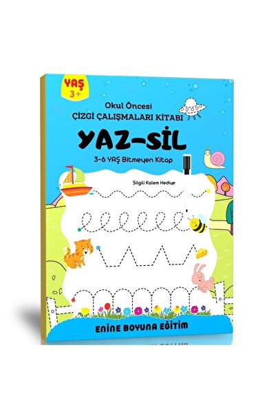 Enine Boyuna Eğitim Preschool Line Work Book (Write-Erase)